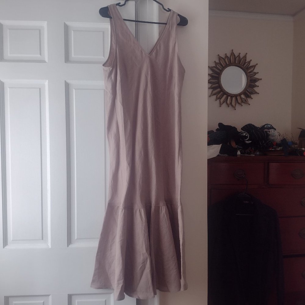 American Giant linen midi dress